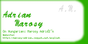 adrian marosy business card